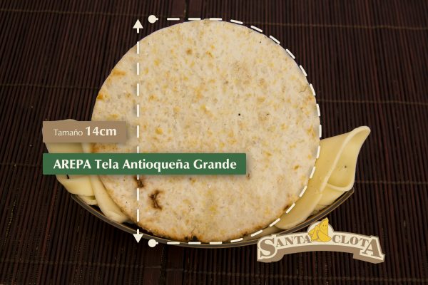 Medidas de la arepa antioqueña tela grande