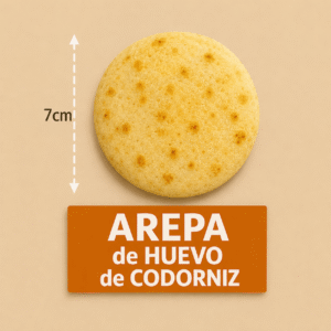 Arepa de huevo de codorniz